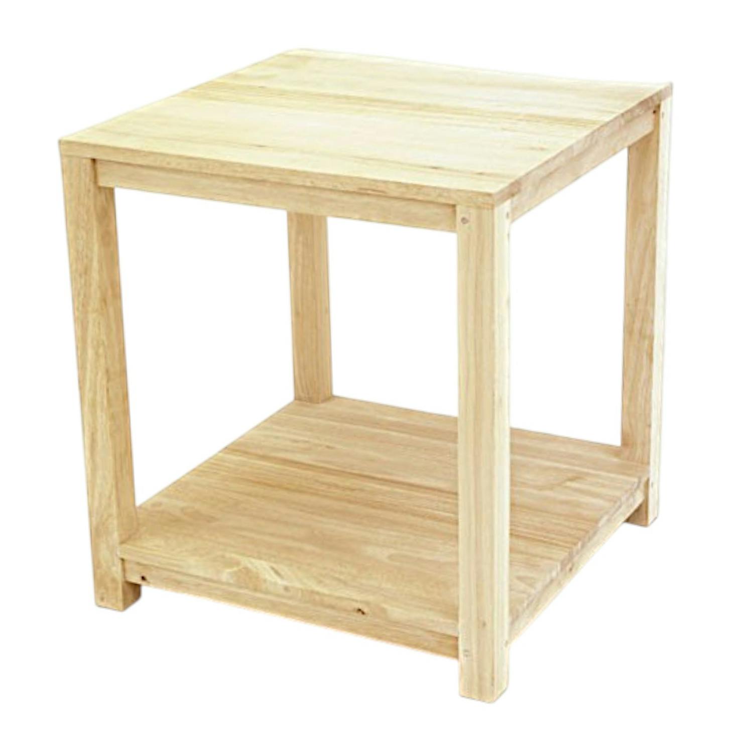 Bout de canapé table chevet hévéa 50x55cm GALA