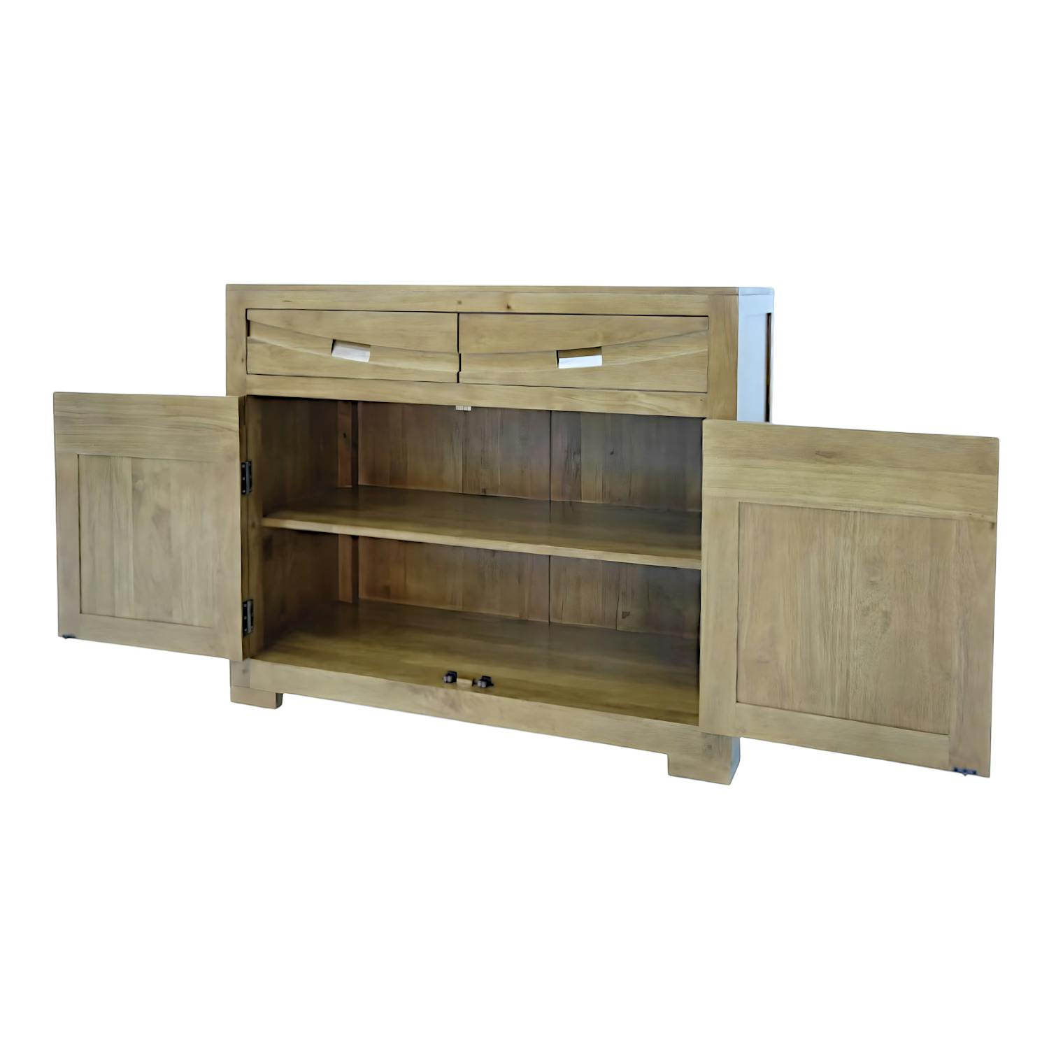 Buffet 2 portes exotique hévéa 100cm NIAGARA