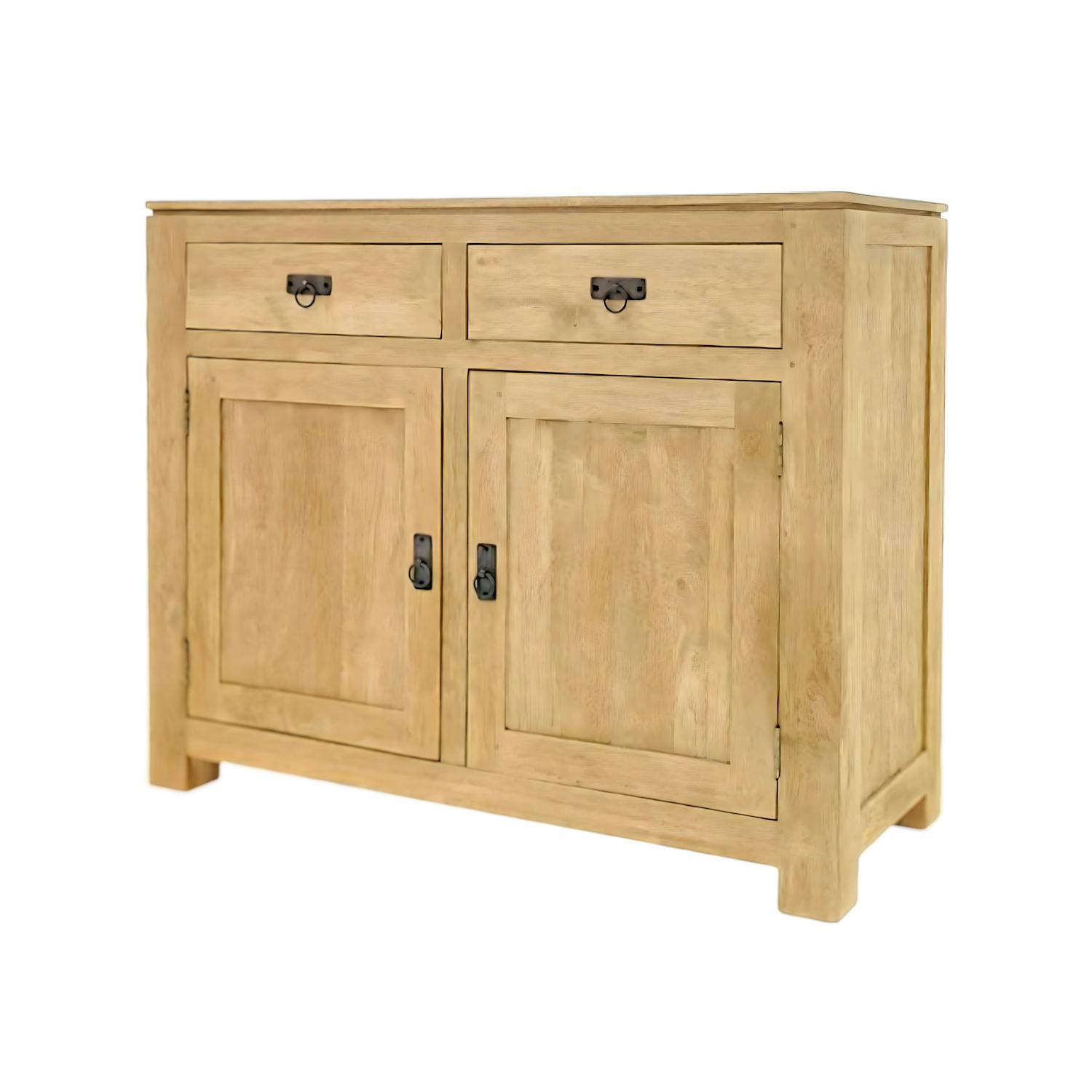 Buffet 2 portes exotique hévéa 110cm HELENA