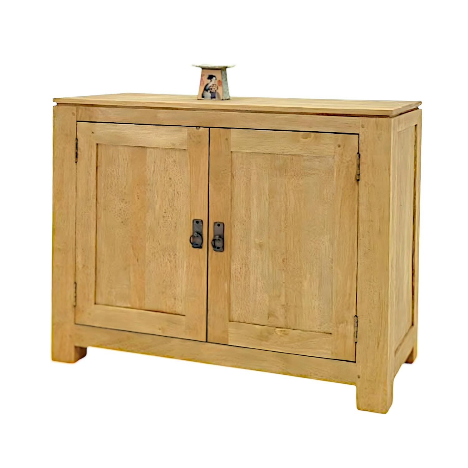 Buffet 2 portes exotique hévéa 96cm HELENA