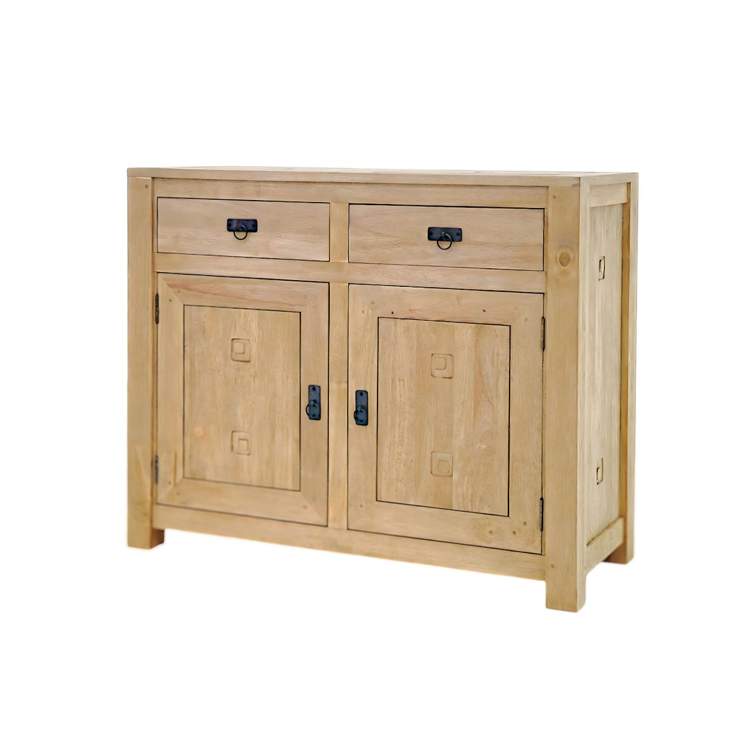 Buffet 2 portes hévéa 110x45x90cm TESSA