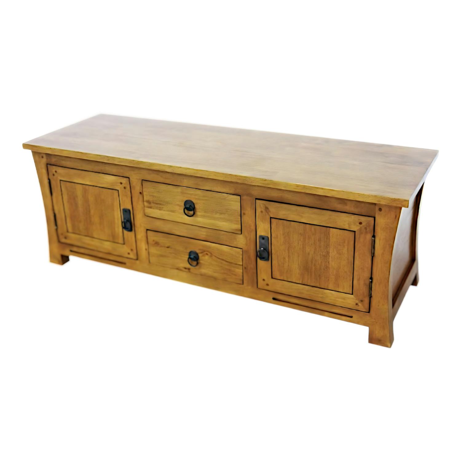 Buffet asiatique 2 portes hévéa 125cm MAORI