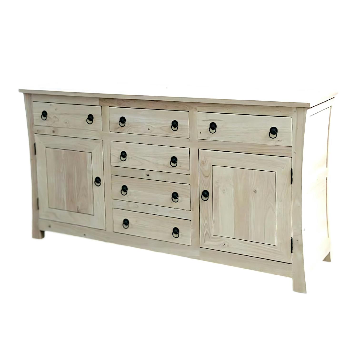 Buffet asiatique hévéa 2 portes 160cm MAORI