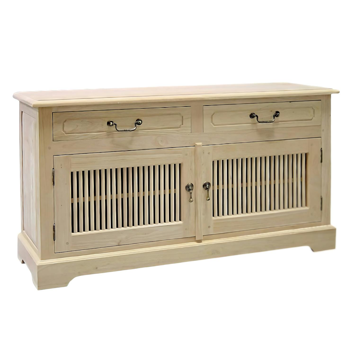 Buffet Bas en Bois Massif - Style colonial