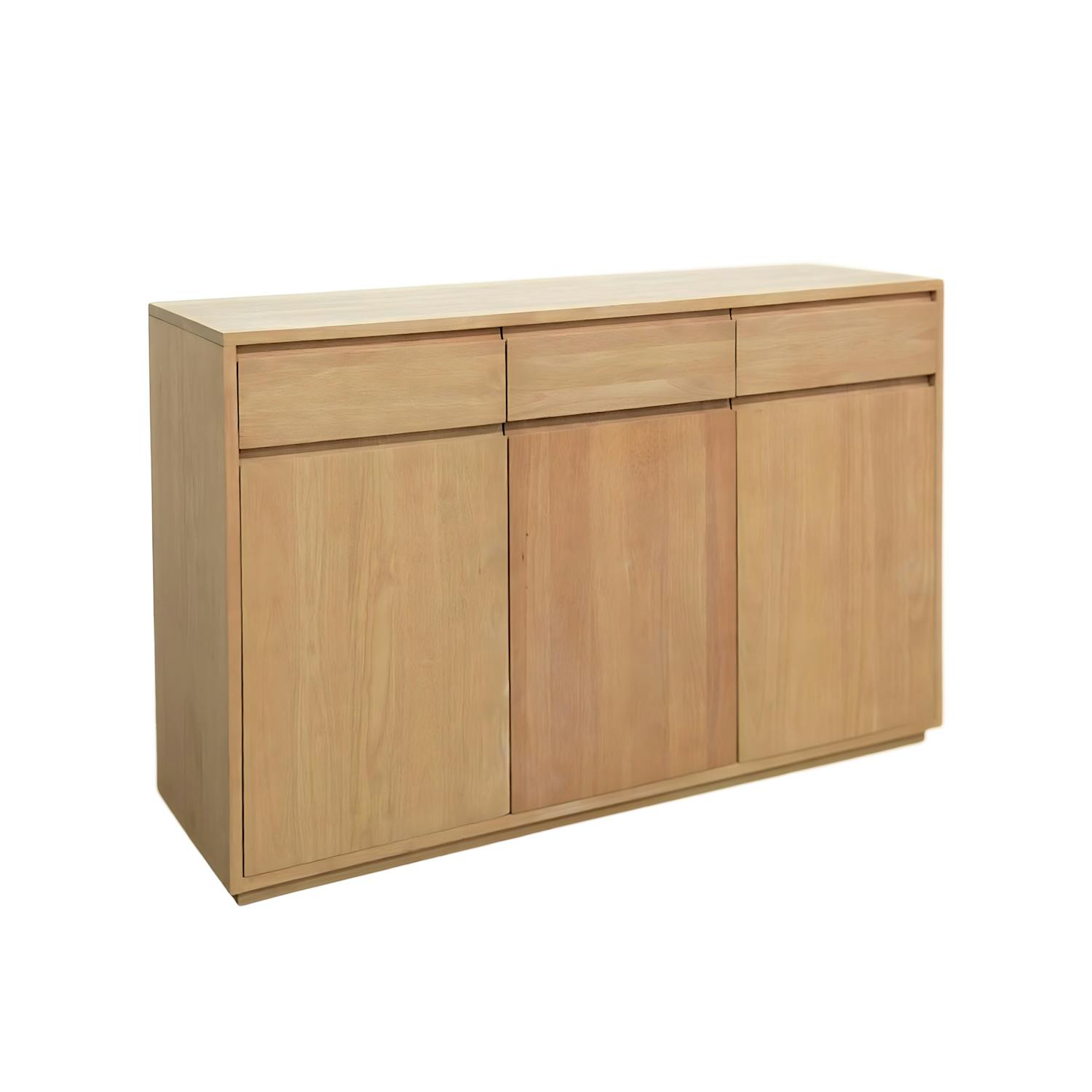Buffet bas Hévéa 3 portes, 3 tiroirs 130x40x88cm BALTIC