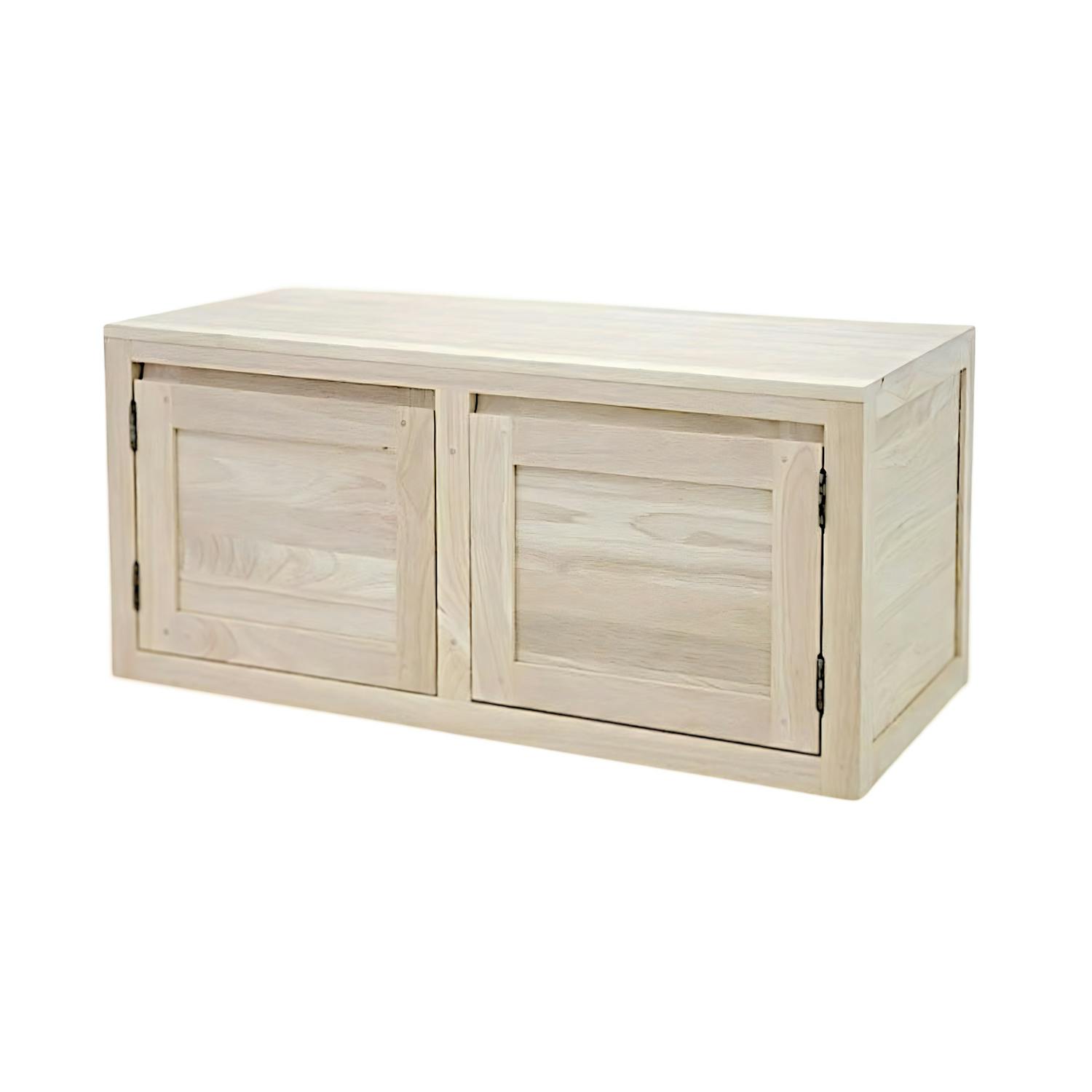Buffet bas moderne exotique hévéa 90cm OLGA