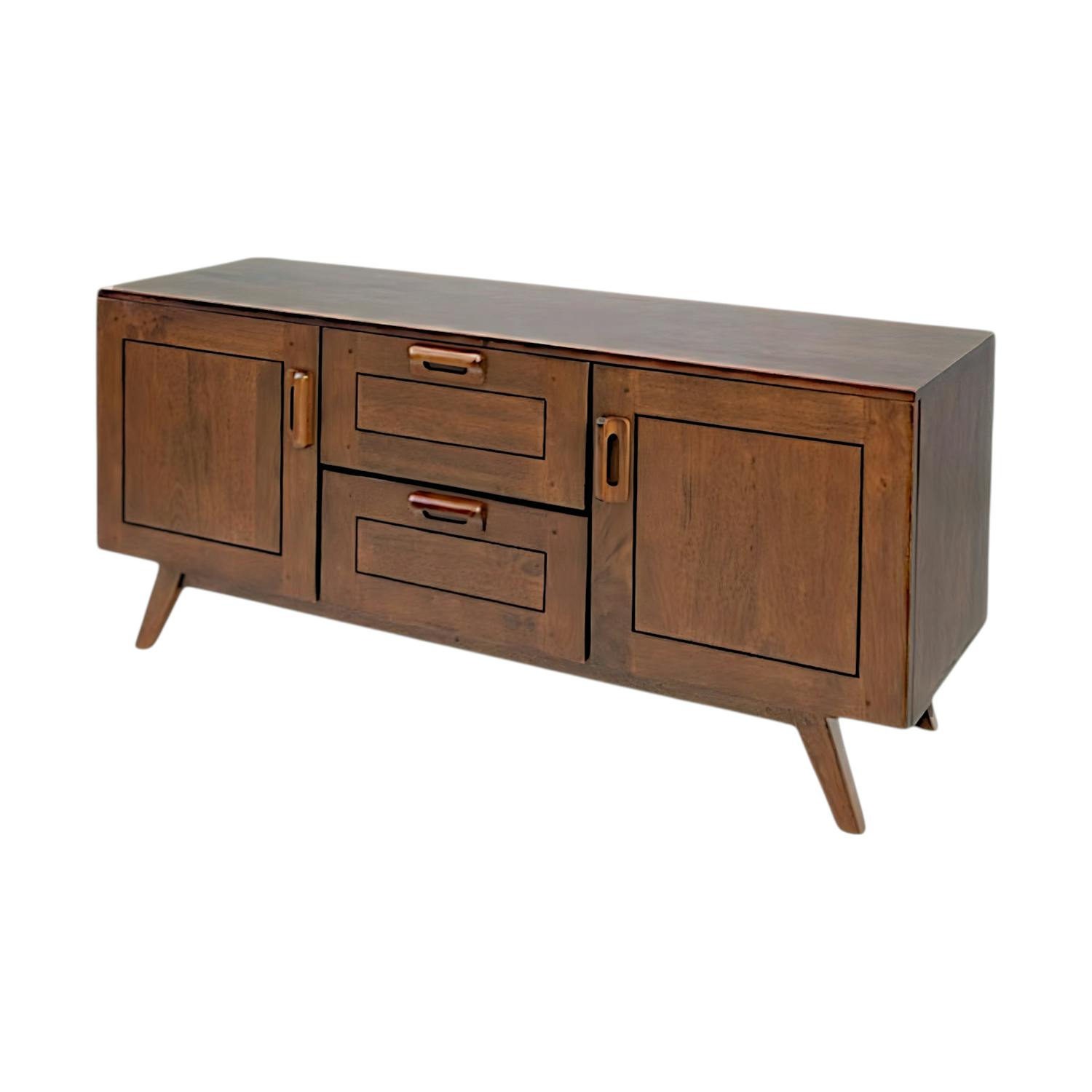 Buffet bas en bois massif - Style vintage