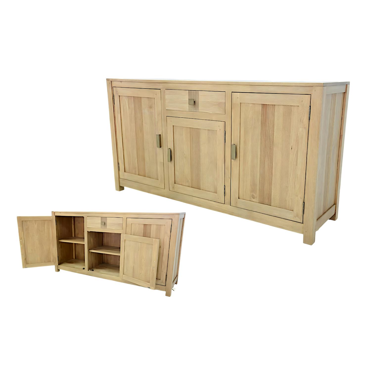 Buffet bois exotique hévéa 160cm GALA