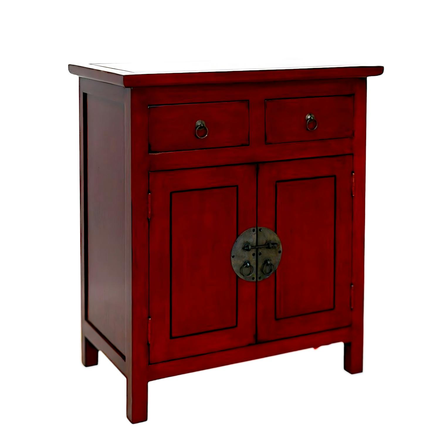 Buffet Chinois Hévéa 2 portes, 2 tiroirs 75x45x88cm MAORI