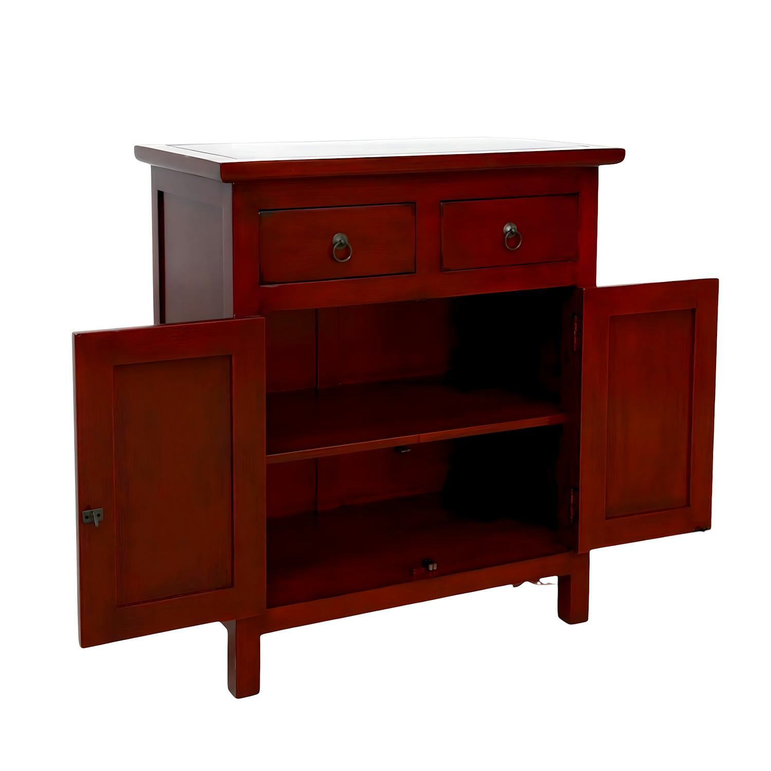 Buffet Chinois Hévéa 2 portes, 2 tiroirs 75x45x88cm MAORI