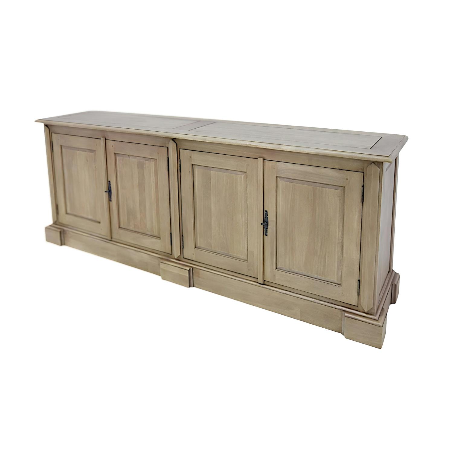 Buffet Enfilade Hévéa 4 portes 200x45x80cm TRADITION