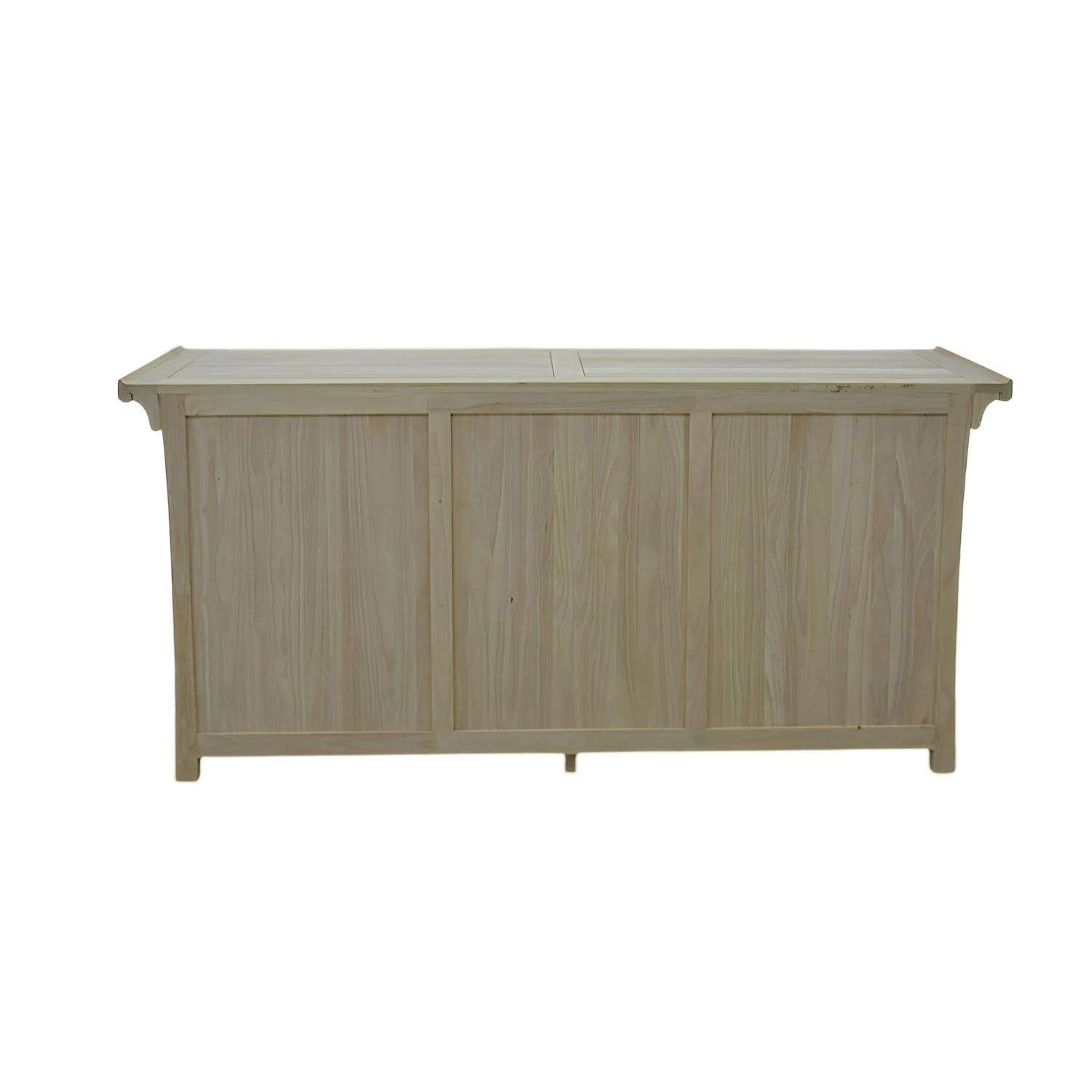 Buffet Enfilade Hévéa 6 portes, 3 tiroirs 190x50x91cm MAORI