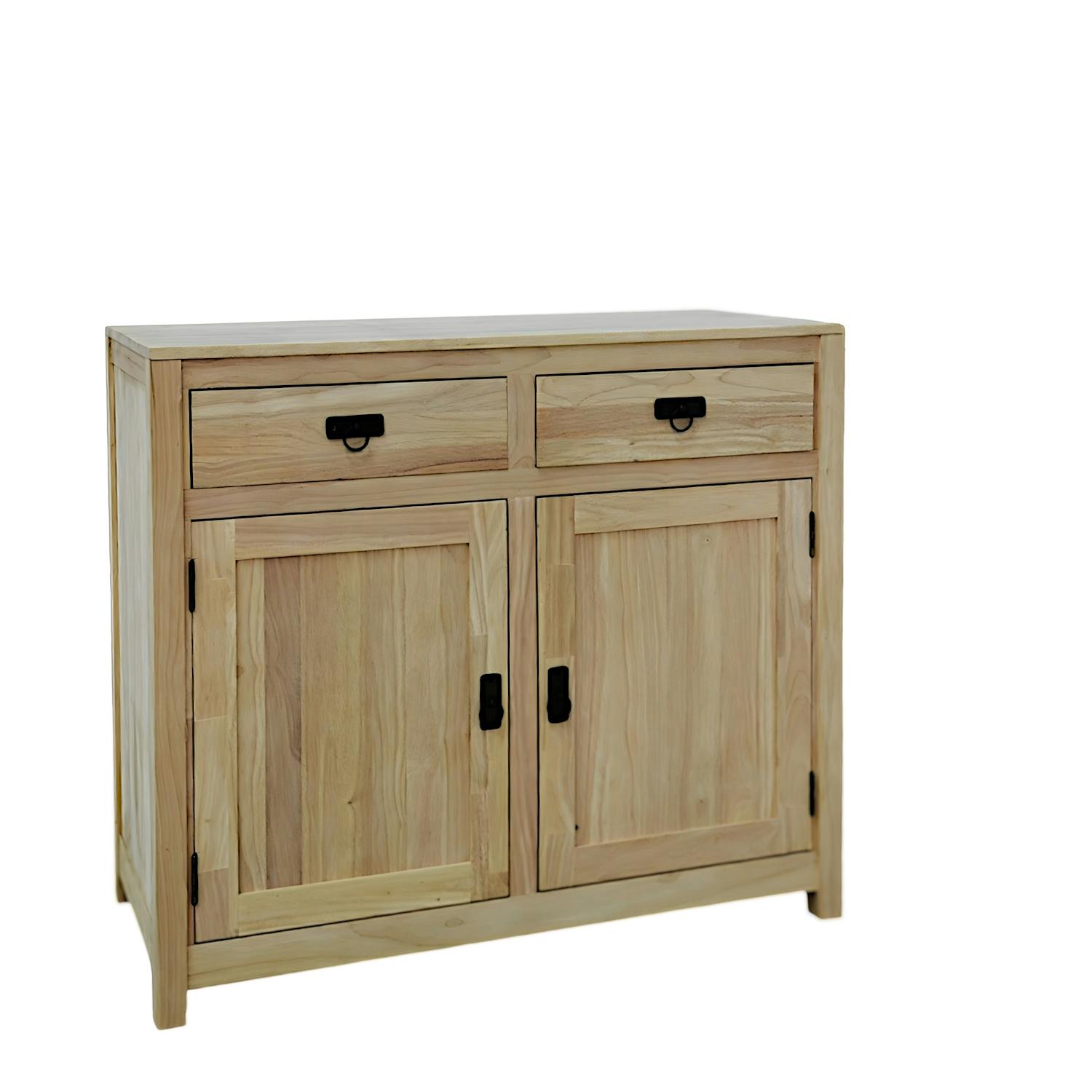 Buffet Hévéa 2 portes, 2 tiroirs, 100x45x90cm GALA