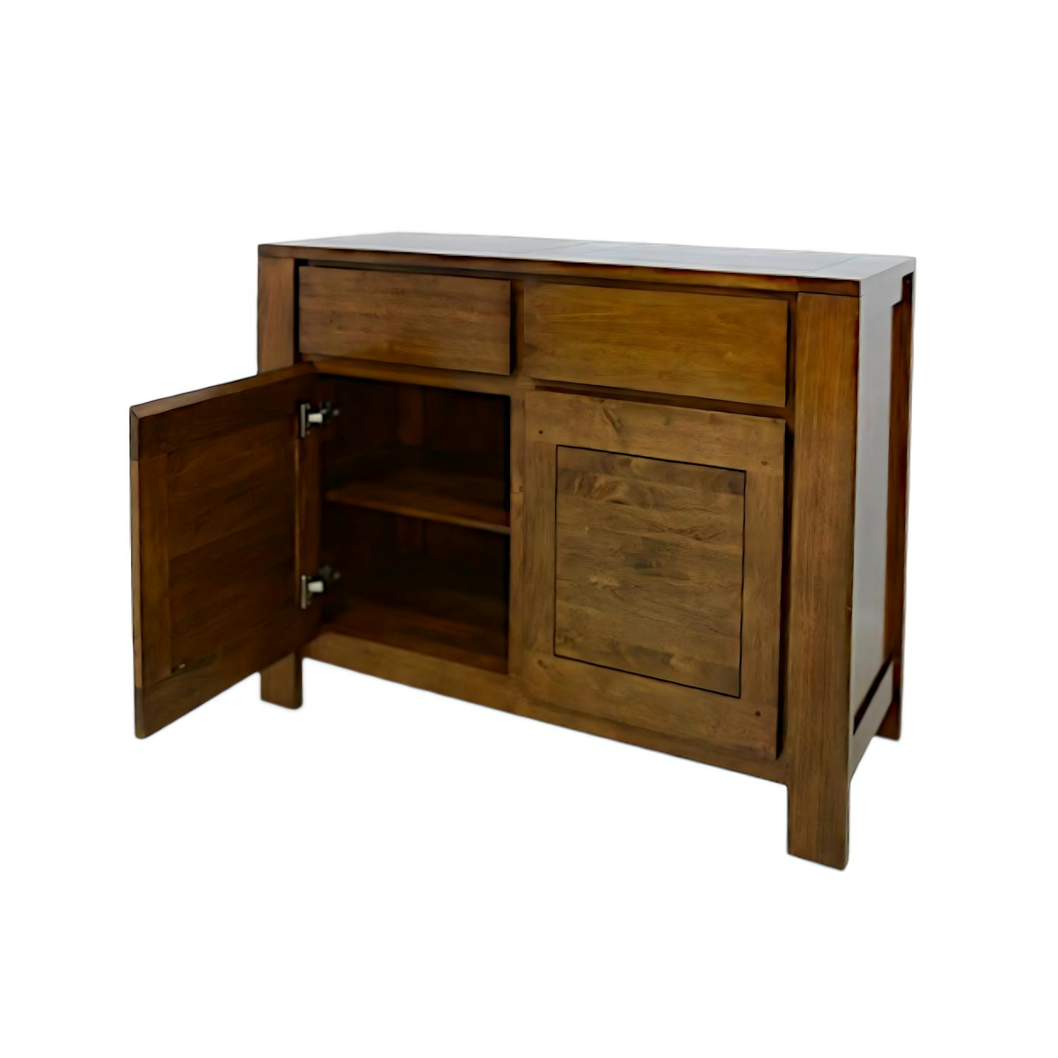 Buffet Hévéa 2 portes, 2 tiroirs 110x45x90cm OLGA