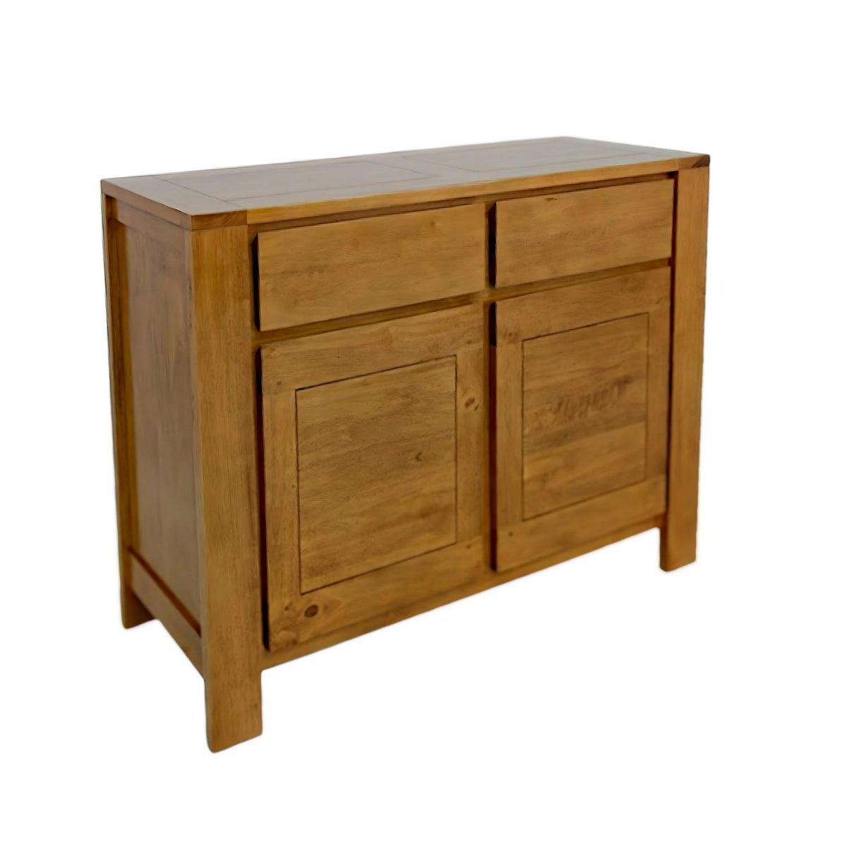 Buffet Hévéa 2 portes, 2 tiroirs 110x45x90cm OLGA