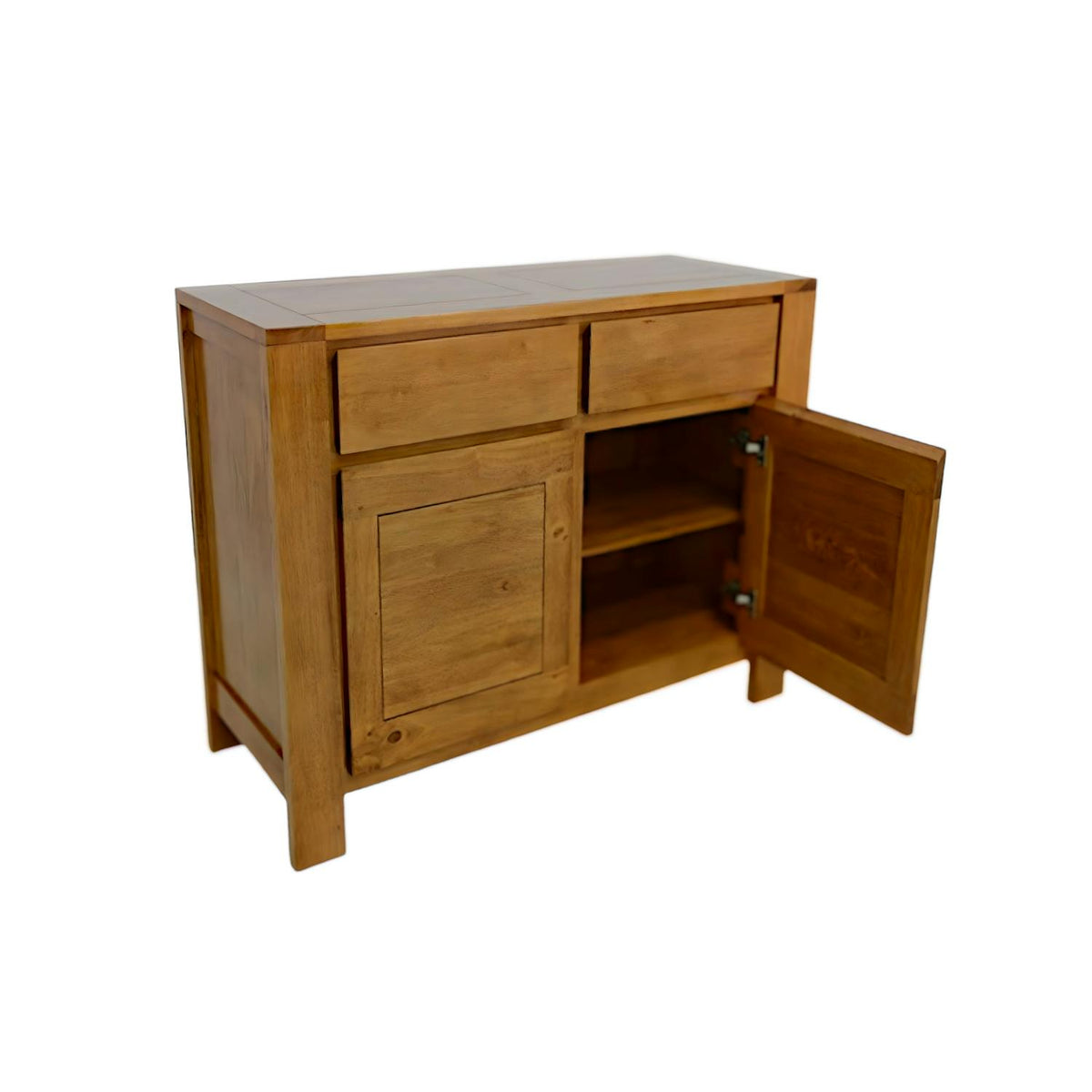 Buffet Hévéa 2 portes, 2 tiroirs 110x45x90cm OLGA