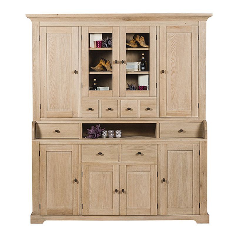 Buffet vaisselier en chêne - Style lignart
