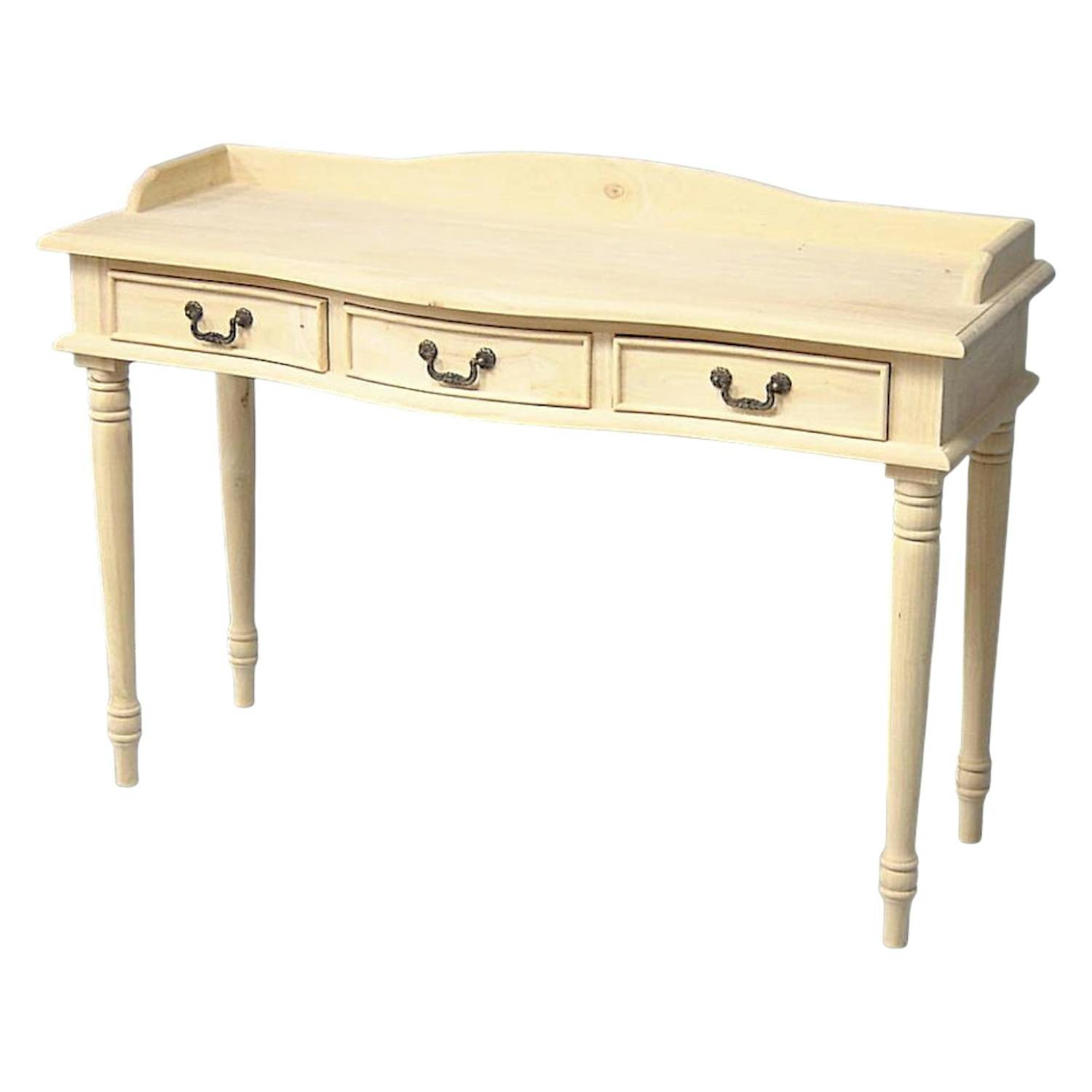 Bureau 3 tiroirs hévéa 120x40x84cm TRADITION