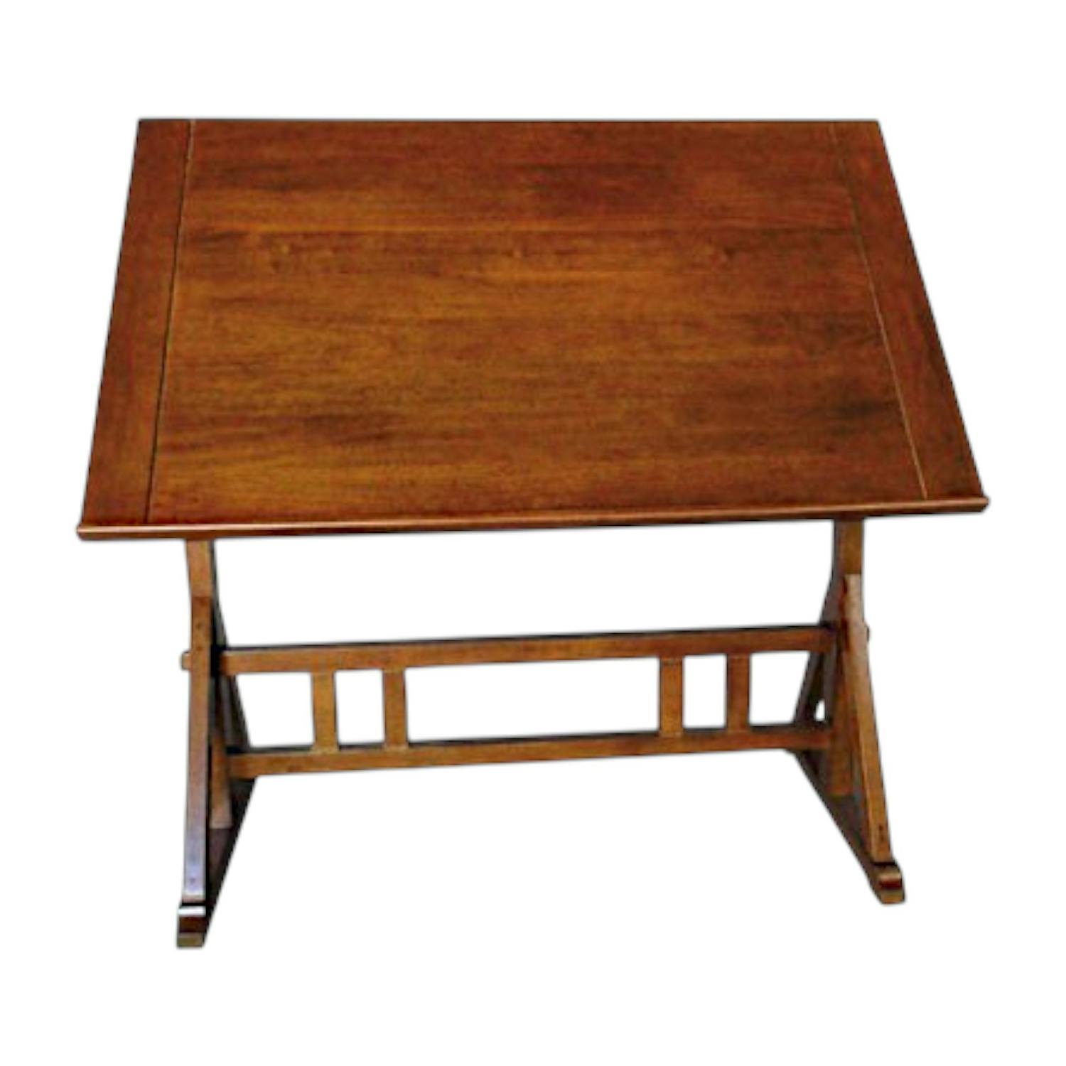 Bureau architecte inclinable bois hévéa massif TRADITION
