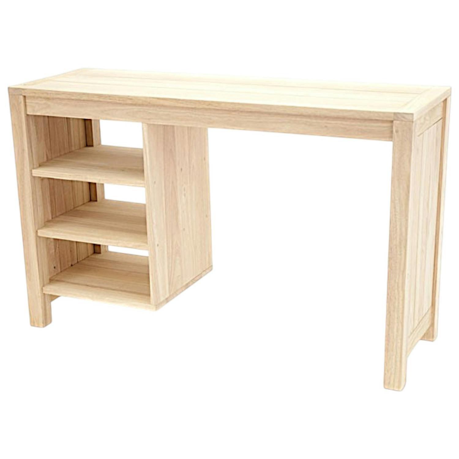 Bureau console moderne bois hévéa 120cm ATTAN