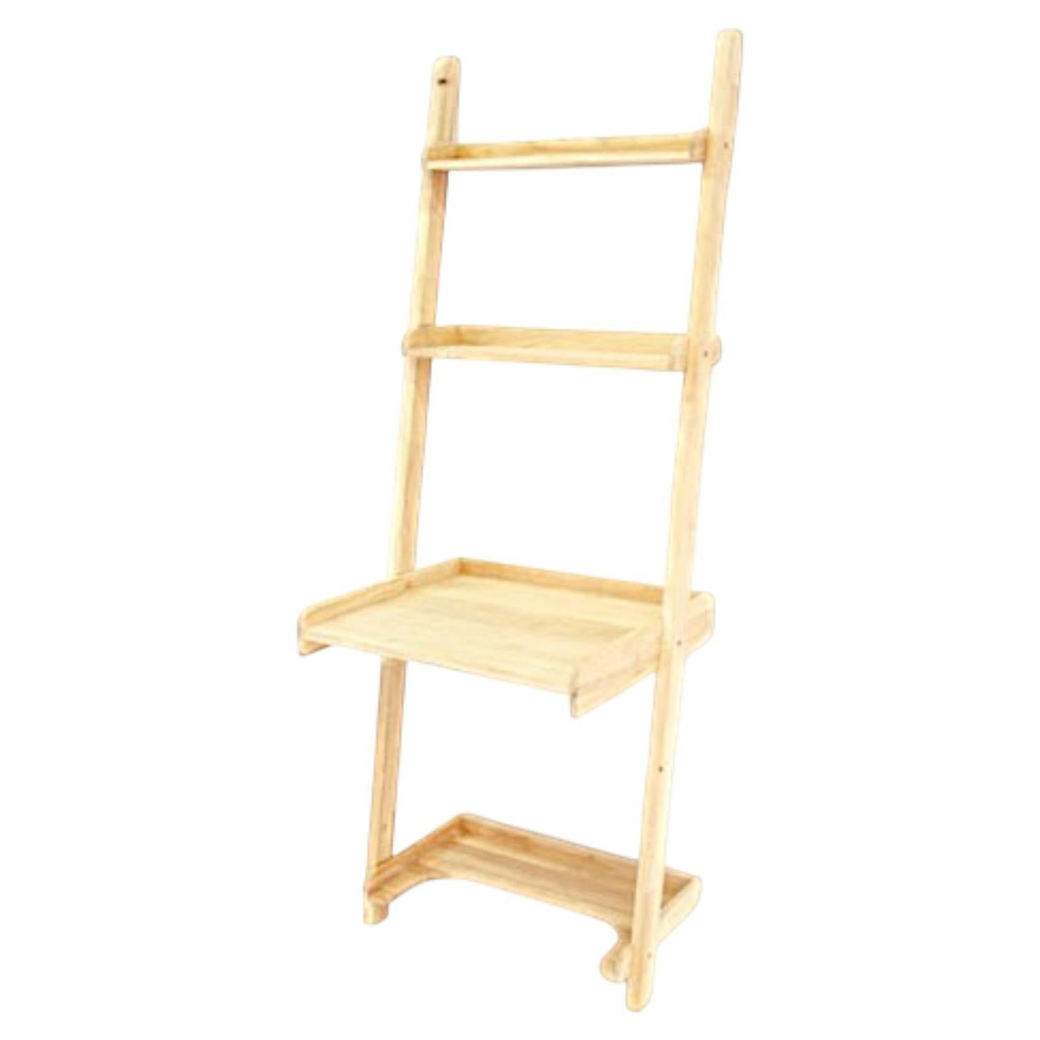 Bureau étagère bois massif hévéa 70xH190cm TRADITION