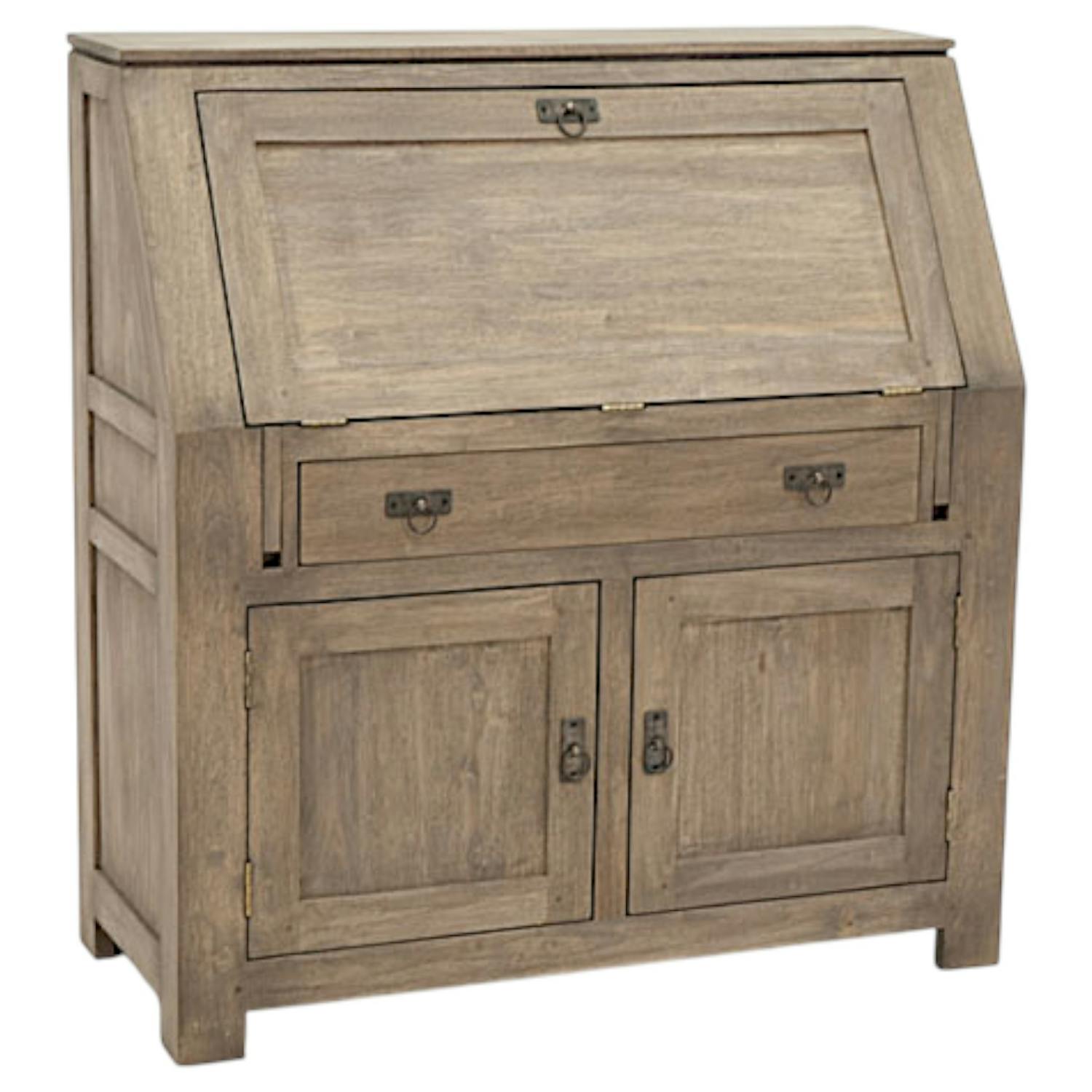 Bureau refermable Hévéa 3 portes, 1 tiroir 106x46x113cm HELENA