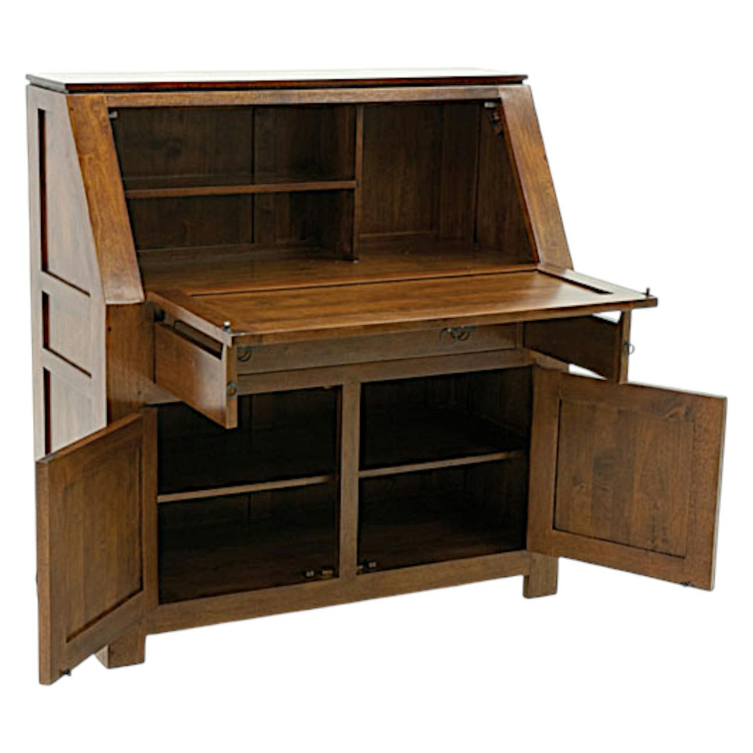 Bureau refermable Hévéa 3 portes, 1 tiroir 106x46x113cm HELENA