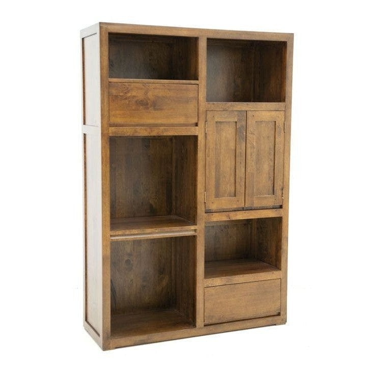 Bibliothèque 1 Placard Élégante en Bois Massif | LIGNART