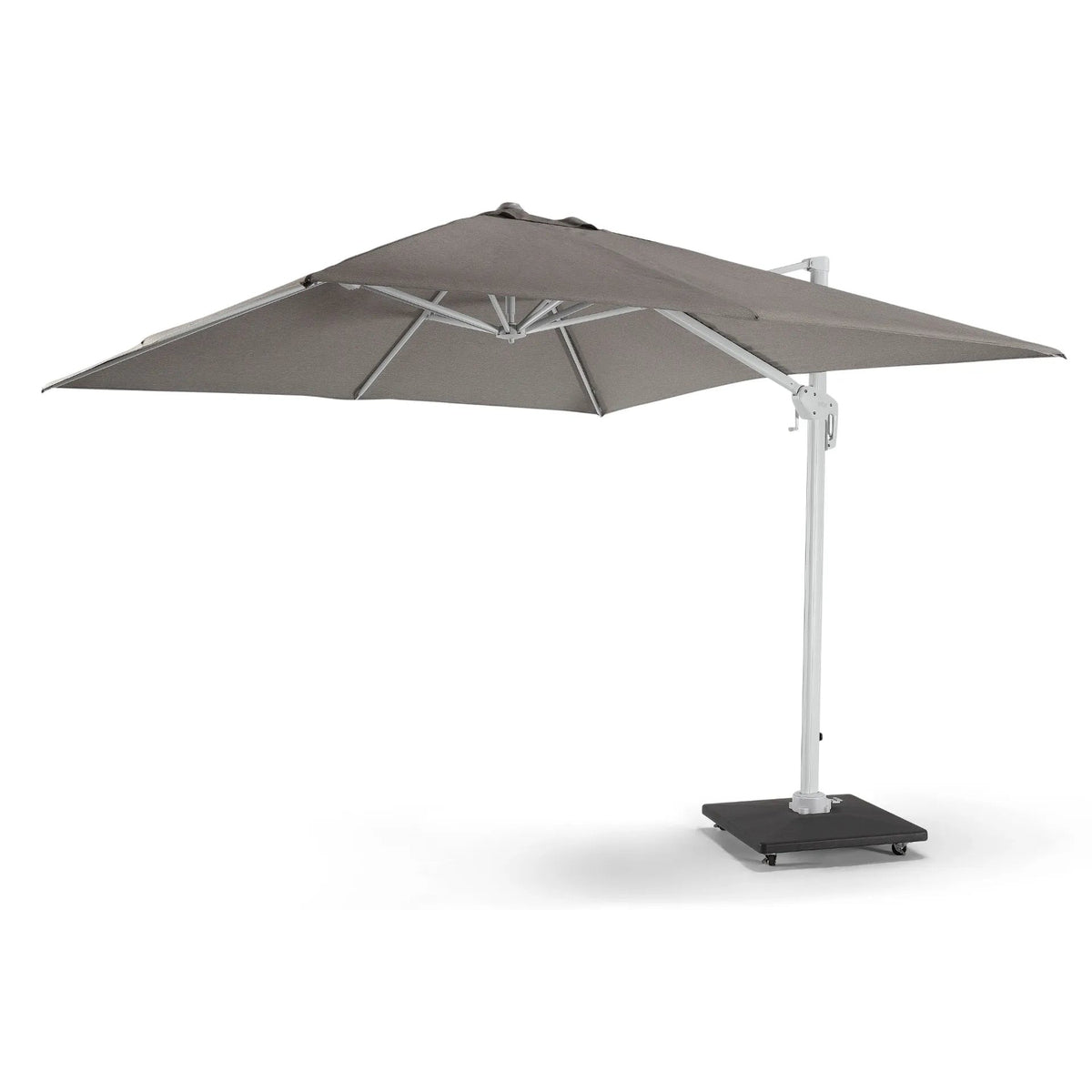 Parasol de luxe en aluminium blanc - Style parasol