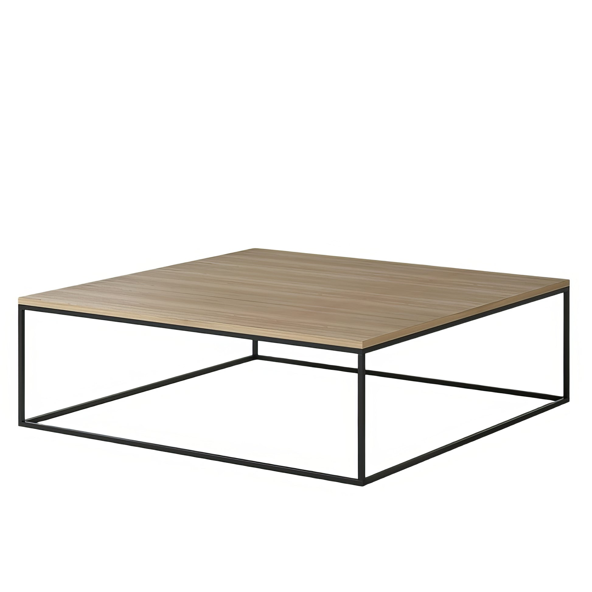 Table Basse Carrée Chêne Métal Noir | Chêne LIGNART