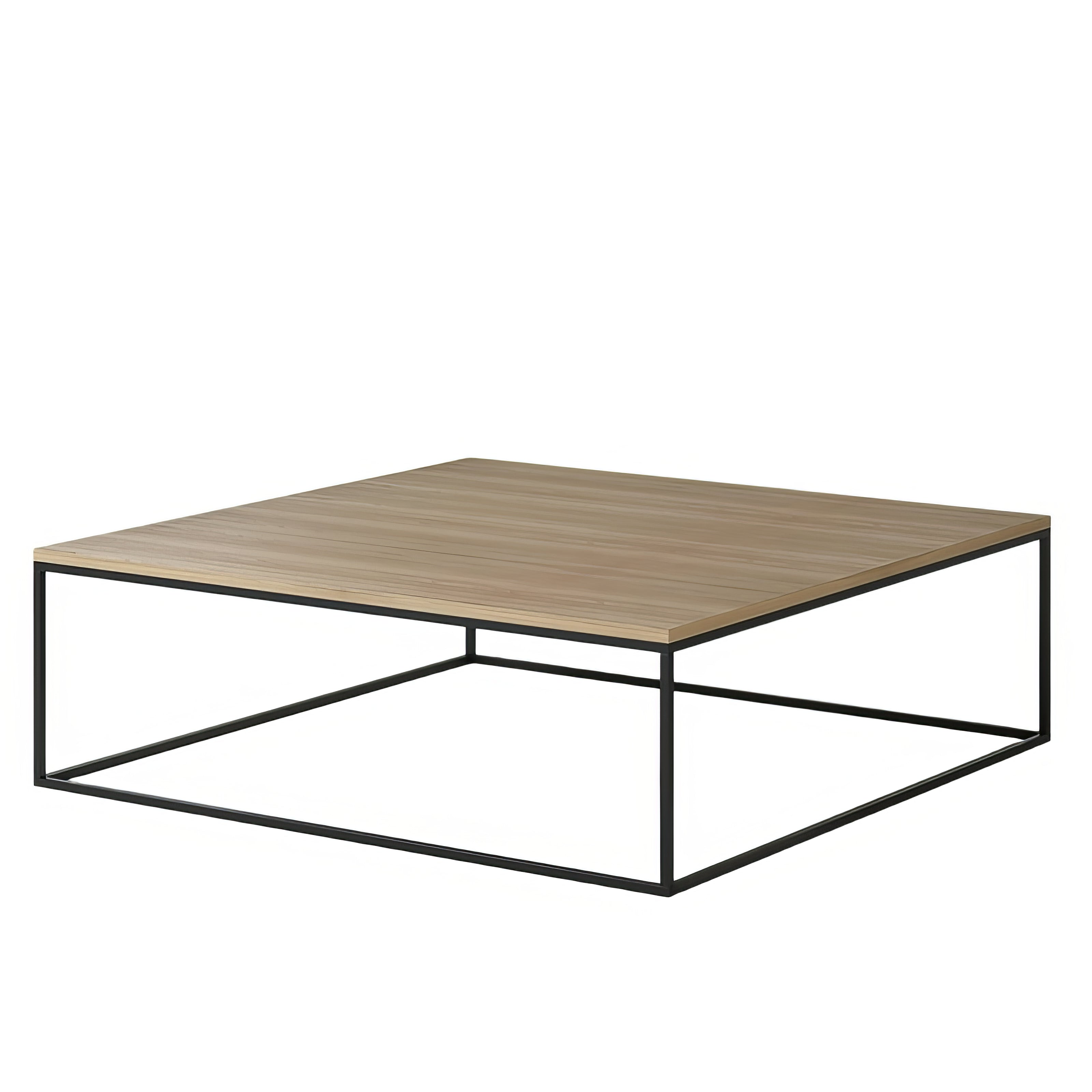 Table Basse Carrée Chêne Métal Noir | Chêne LIGNART