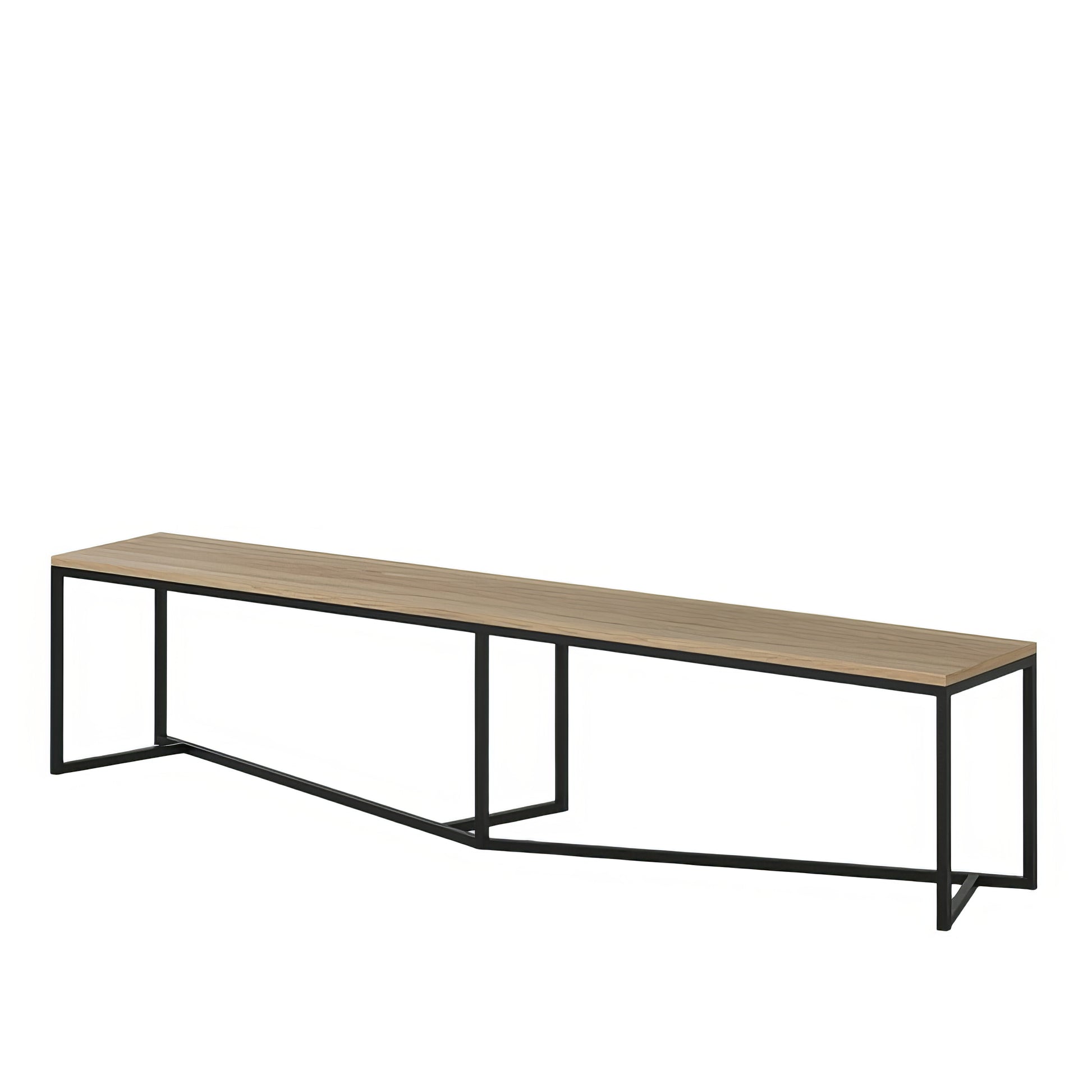Banc long design chêne et métal | Chêne LIGNART