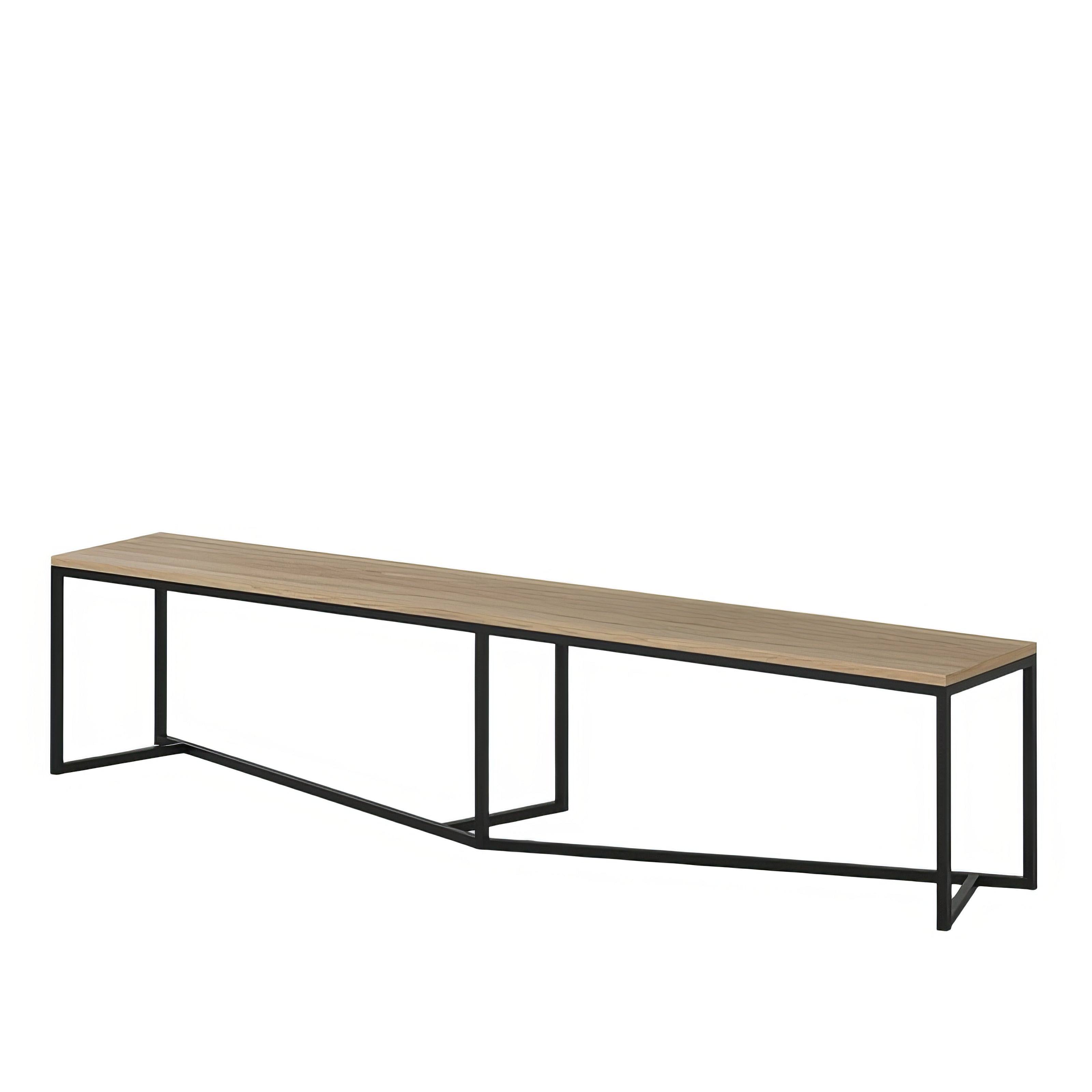 Banc long design chêne et métal | Chêne LIGNART
