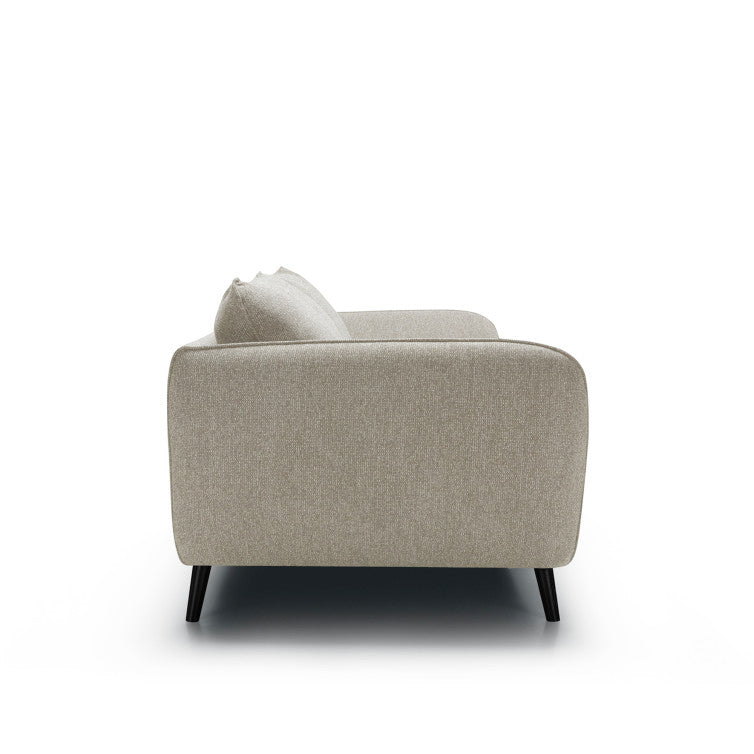 Canapé Emma en tissu chiné avec pieds bois – Natural n°1SN – Canapé 3,5 places