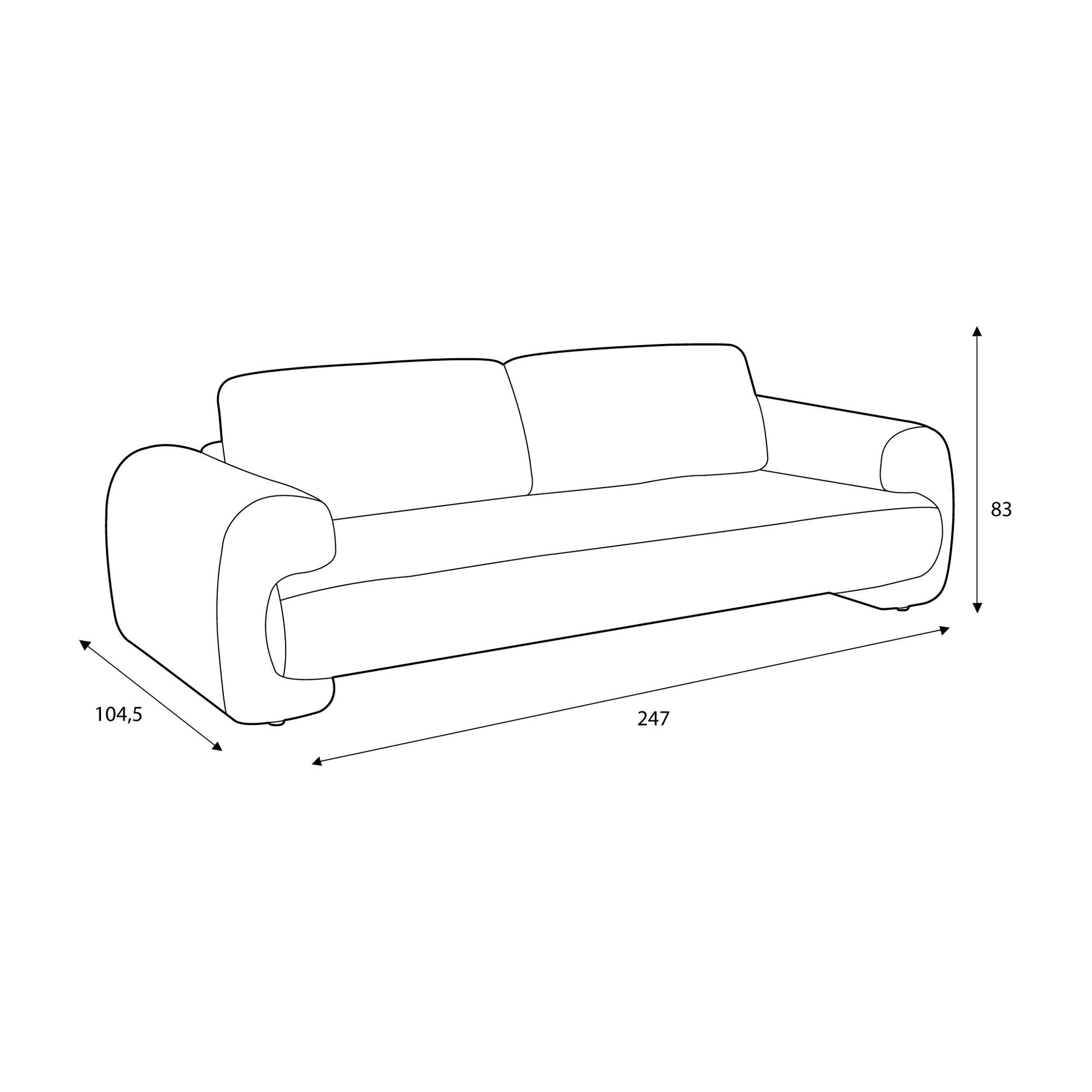 392 2961 Canape En Tissu Boucle Texture Molino.Html – Latte n°1402 RO – Canapé 3 places