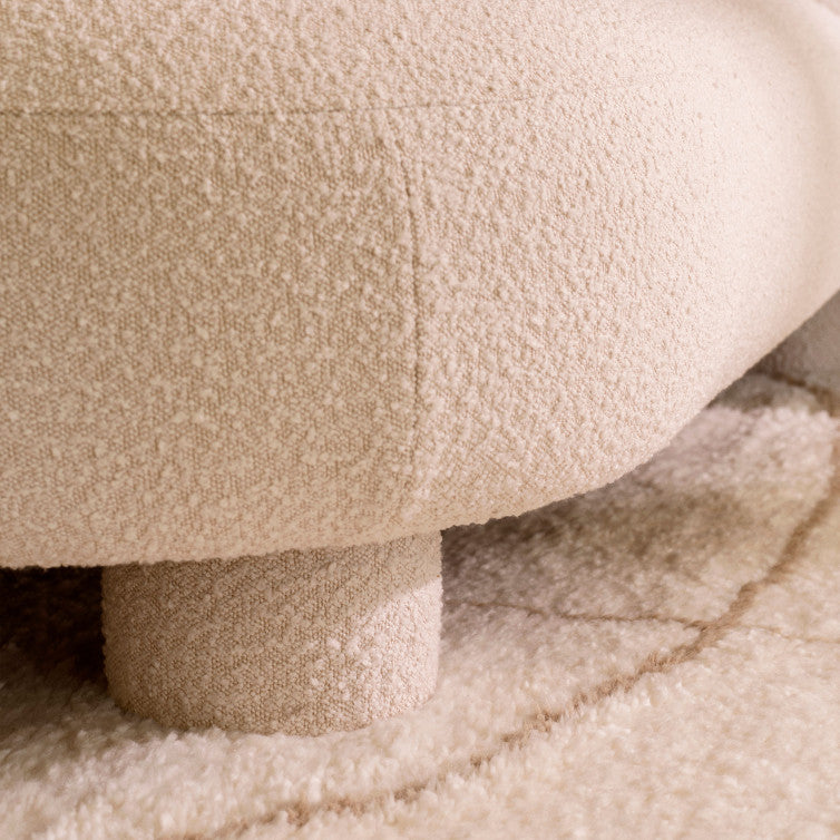Canapé en tissu bouclé texturé Molino – Latte n°1402 RO – Canapé 3 places