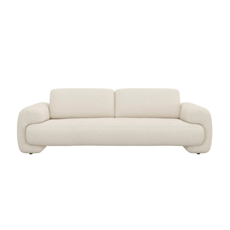 Canapé en tissu bouclé texturé Molino – Off White n°1401 RO – Canapé 3 places
