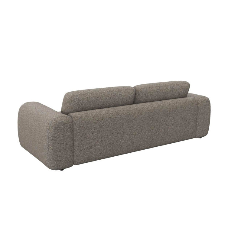 Canapé en tissu bouclé texturé Molino – Latte n°1402 RO – Canapé 3 places