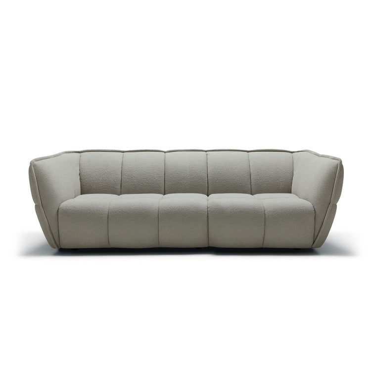 Canapé en tissu bouclette Clyde – Light grey n°42WIL – Canapé 3 places