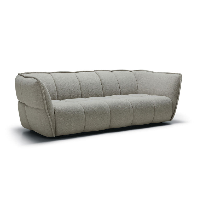 Canapé en tissu bouclette Clyde – Light grey n°42WIL – Canapé 3 places