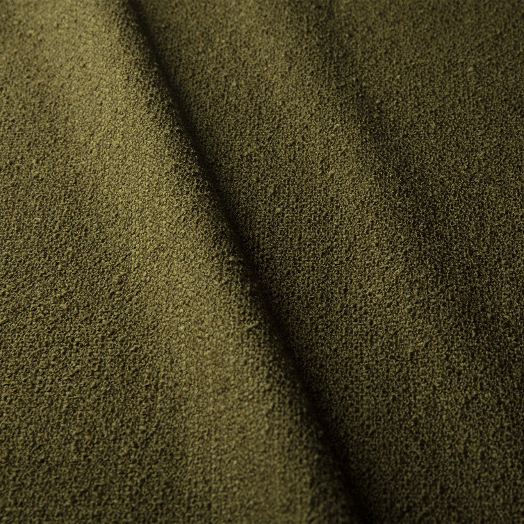 Canapé en tissu bouclette Jenny avec pieds bois – Mustard Green n°7HE – Canapé 2 places