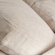 Canapé droit en tissu chenille Brandon avec pieds bois – Nature n°4ST – Canapé 3 places