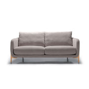 Canapé en tissu chenille Jenny avec pieds bois – Steel n°7ST – Canapé 2 places