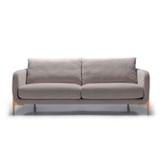 Canapé en tissu chenille Jenny avec pieds bois – Steel n°7ST – Canapé 3 places