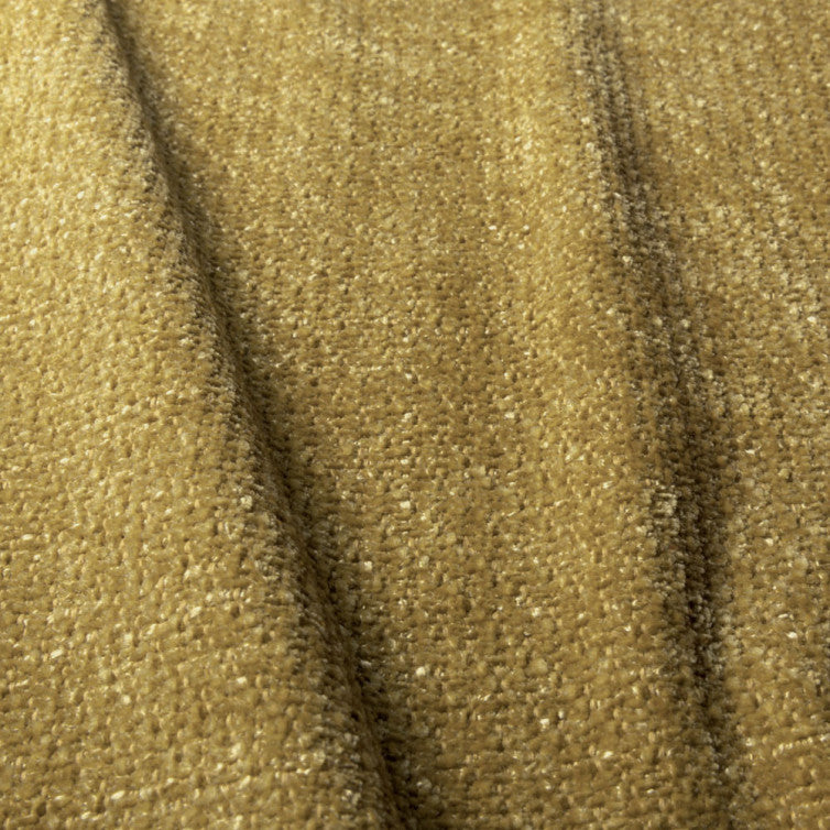 Canapé Moa en tissu chenille épais avec pieds bois – Warm Yellow n°3BL – Canapé 3 places