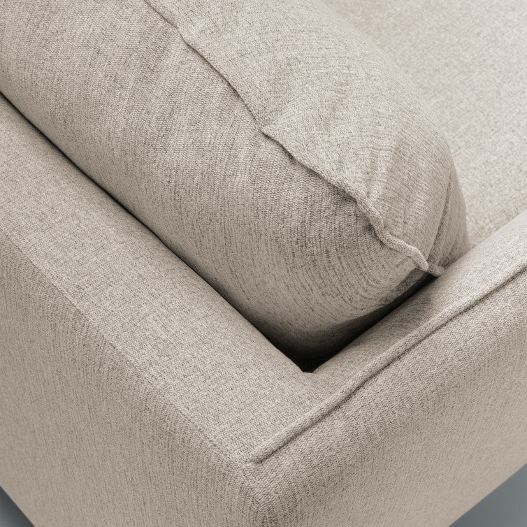 Canapé Stella en tissu chenille avec pieds bois – Natur n°1KI – Canapé 3 places