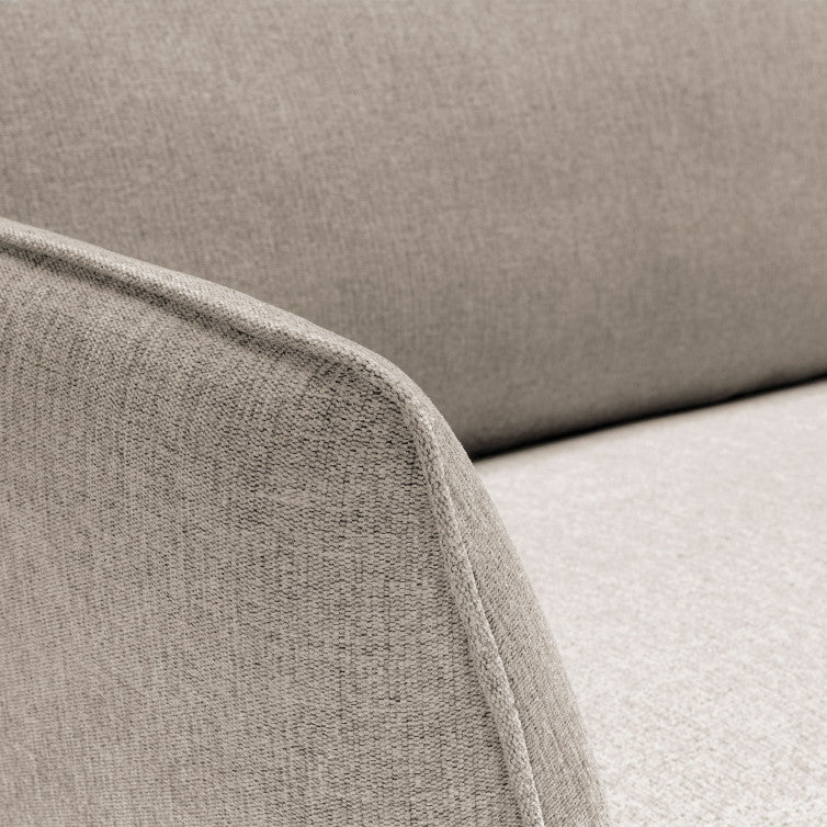 Canapé Stella en tissu chenille avec pieds bois – Natur n°1KI – Canapé 3 places