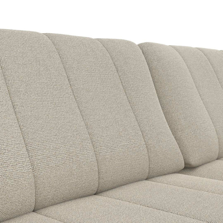 Canapé en tissu chenille Tropéa avec pieds métal – Natural n°1030 MA – Canapé 3 places