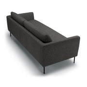 Canapé en tissu chiné Charlie avec pieds métal – Anthracite n°6SN – Canapé 3 places