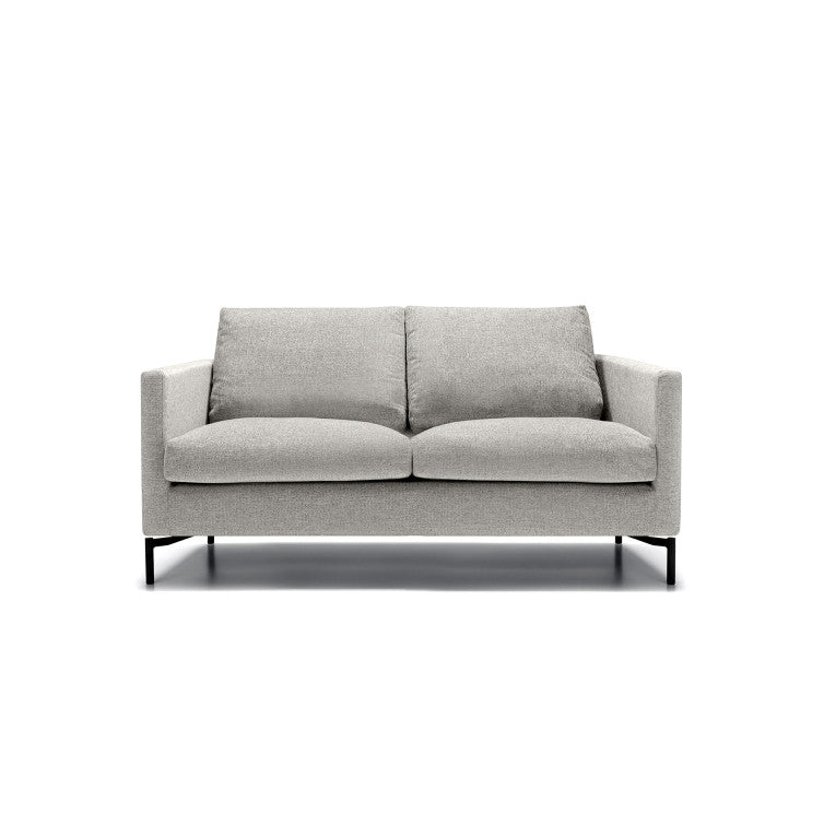 Canapé en tissu chiné Impulse avec pieds métal – Light grey n°4KI – Canapé 2 places